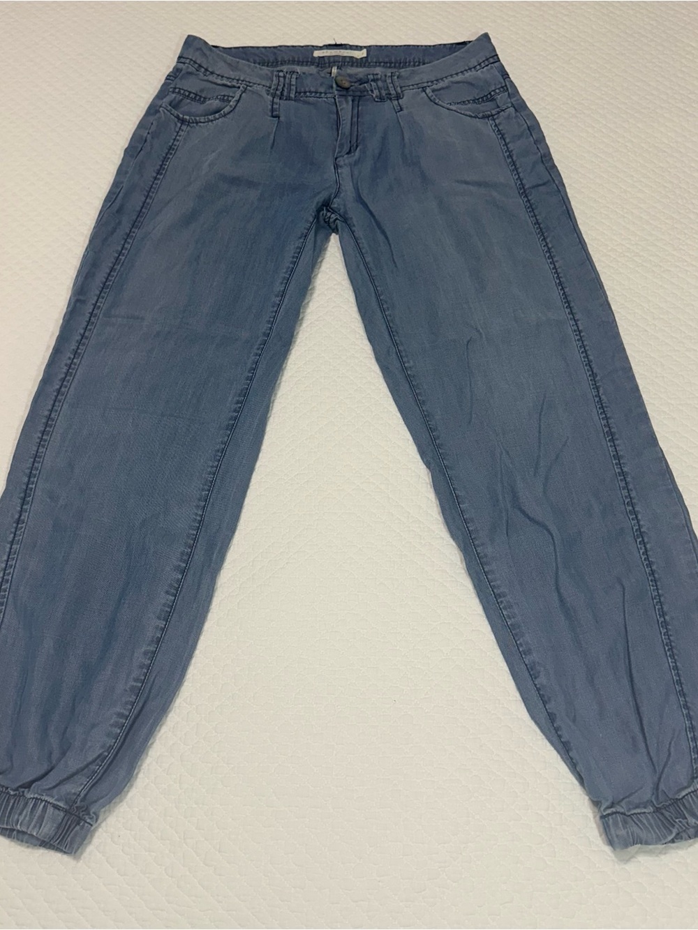 Women's Blue Jogger Jeans - Lightweight Casual Denim